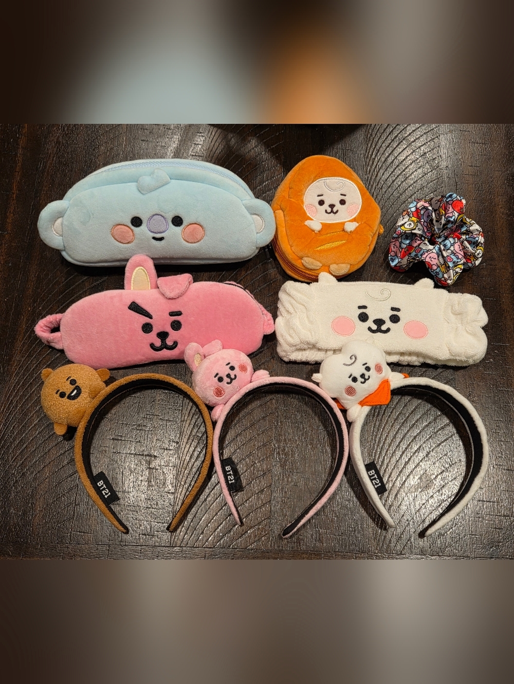 BT21 Bundle - Headband, Bags, Scrunchie, Eye Mask And More